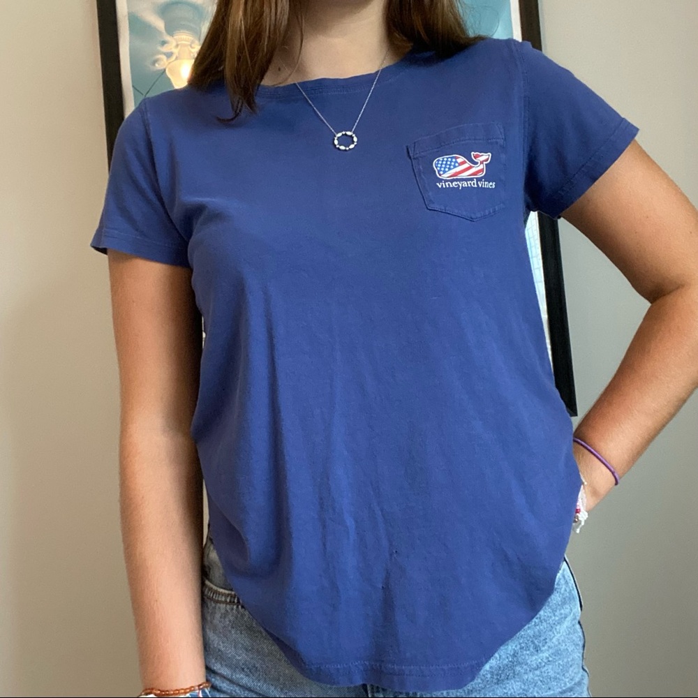 S Vineyard Vines American Flag T-Shirt🇺🇸